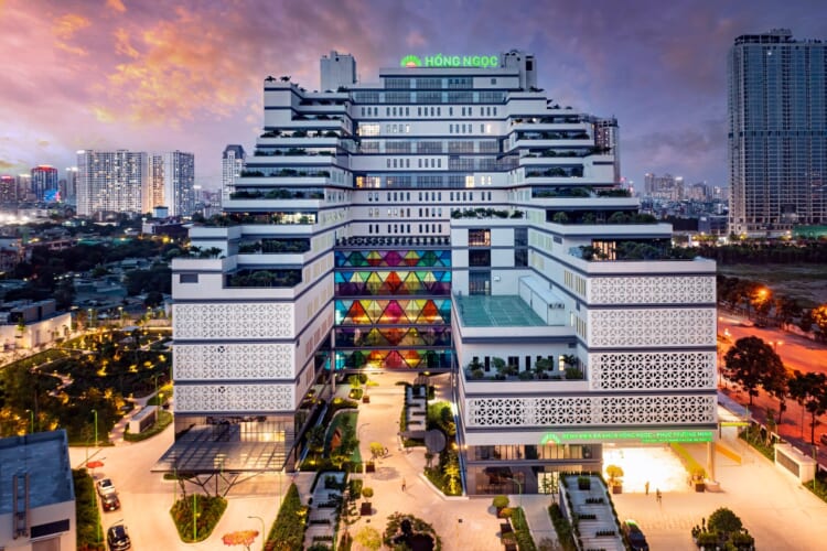 International hospital façade