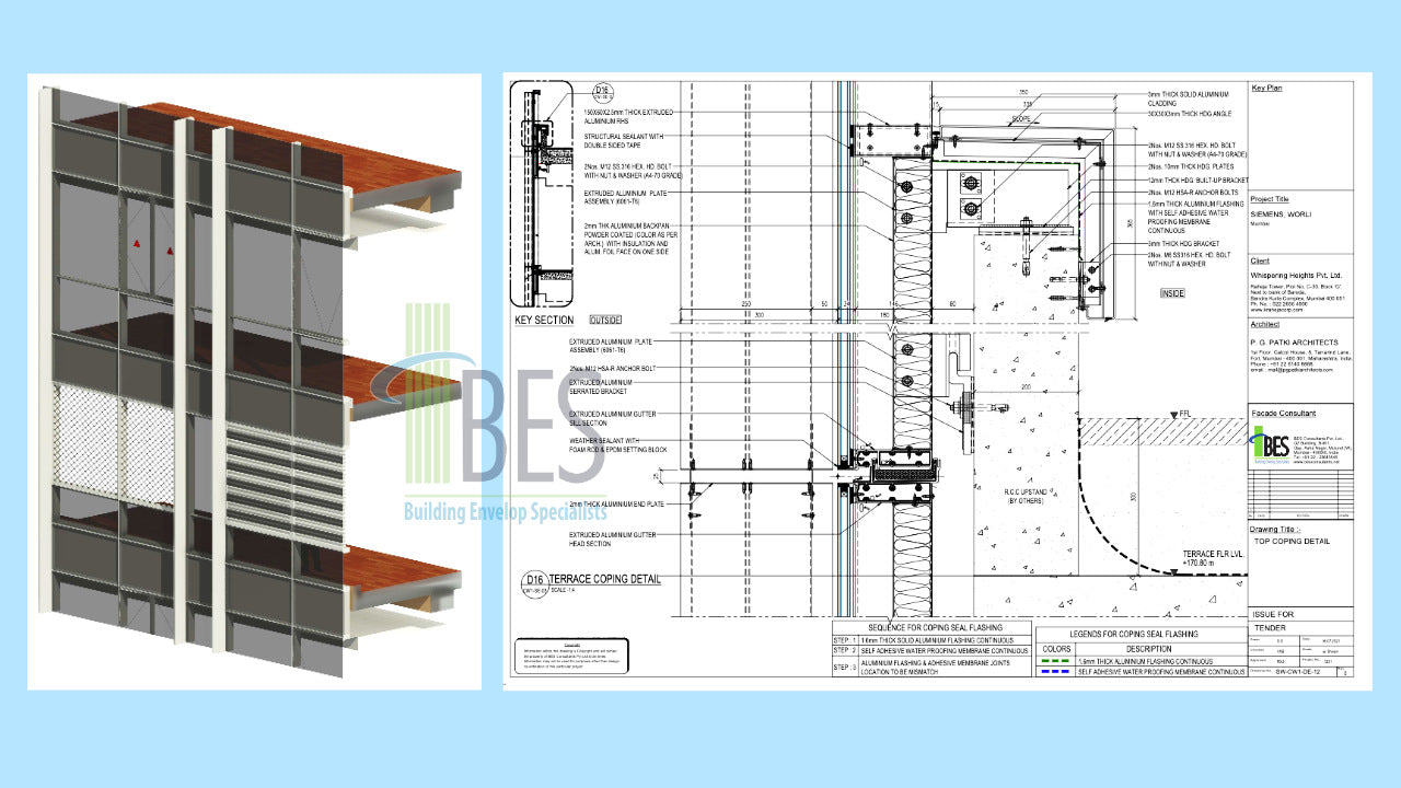Facade drawings by Bes Consultants