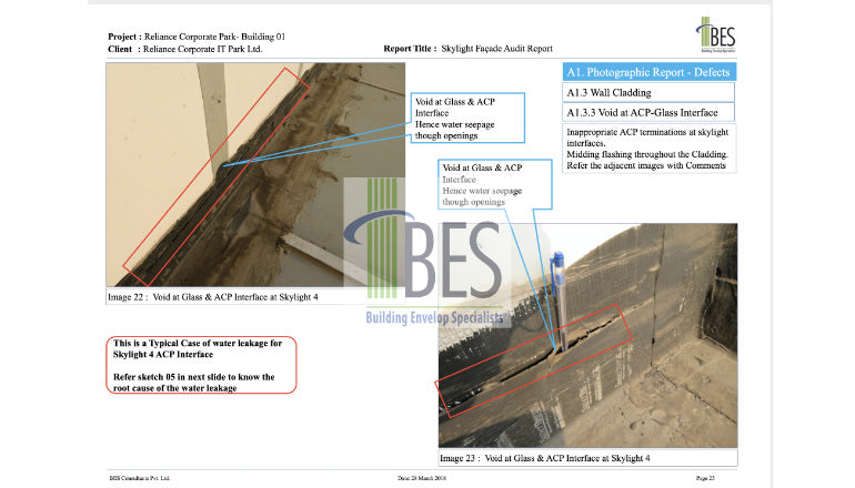 Building façade defects