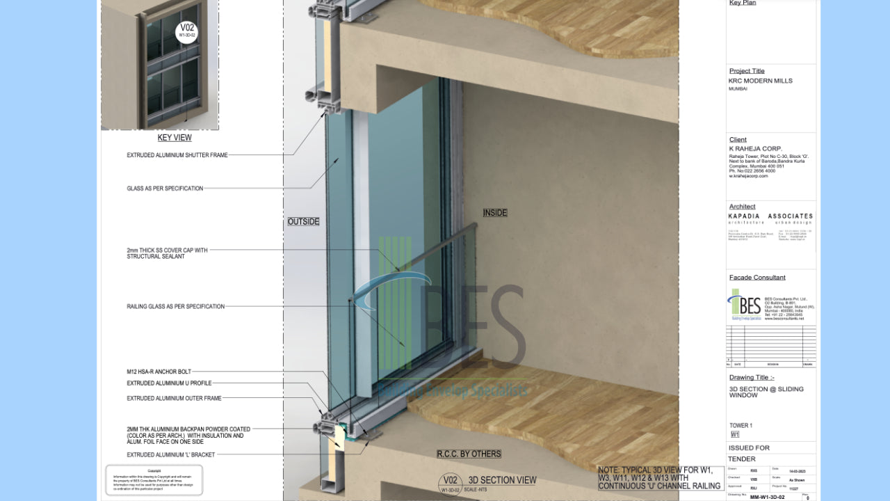 High rise tower windows