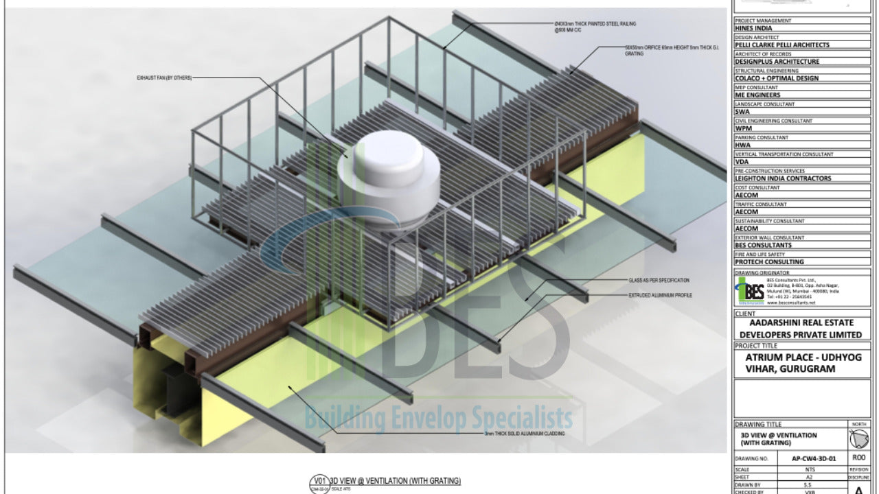 Technical Detailing of atrium place Delhi