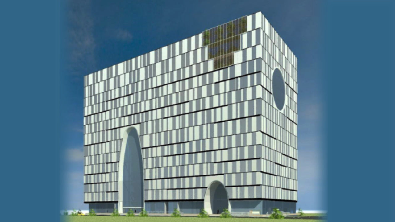 Media complex facade 3d