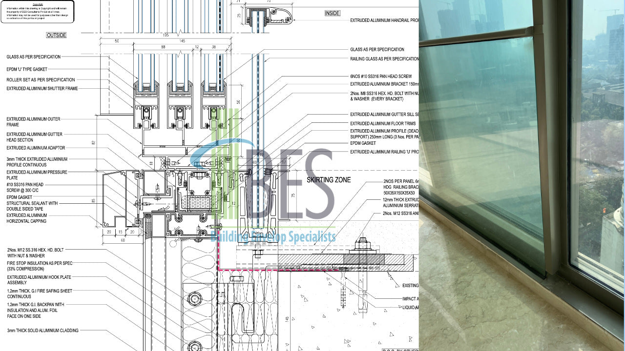 Mumbai towers technical drawing