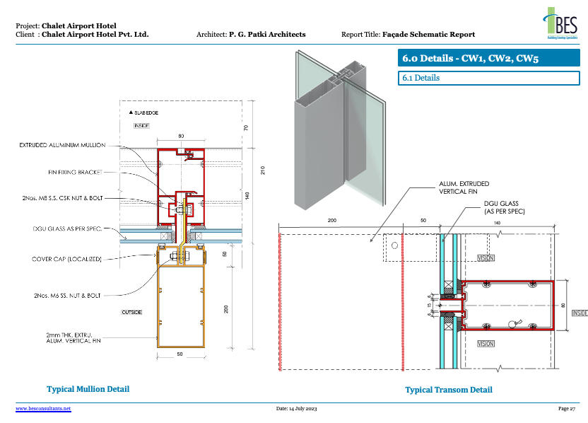 Chalet Airport Hotel detailed drawing By BES