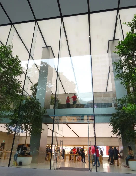 apple store glass facades