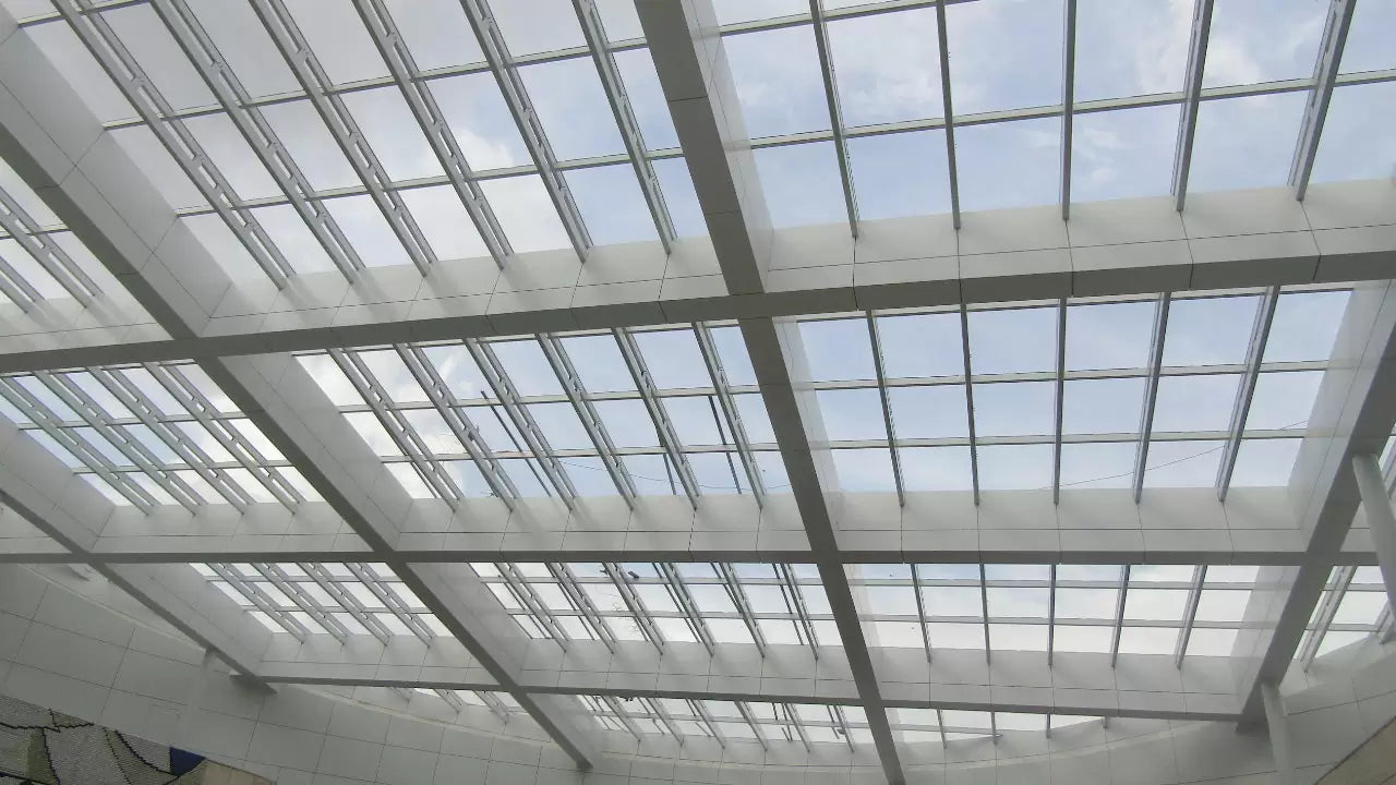 biggest glass skylight