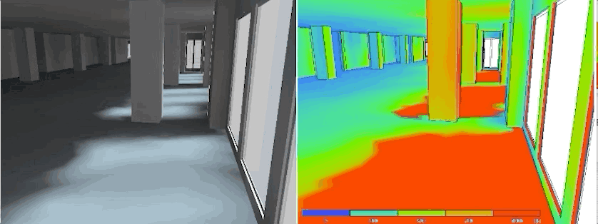 render and contour 3d view