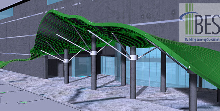 3d model entrance façade 