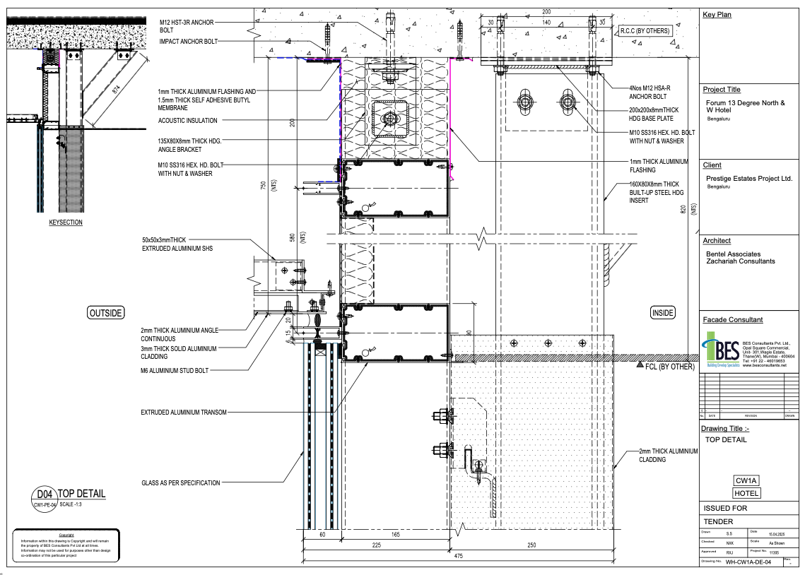 Well-resolved façade interface detailing between systems by Bes Consultants